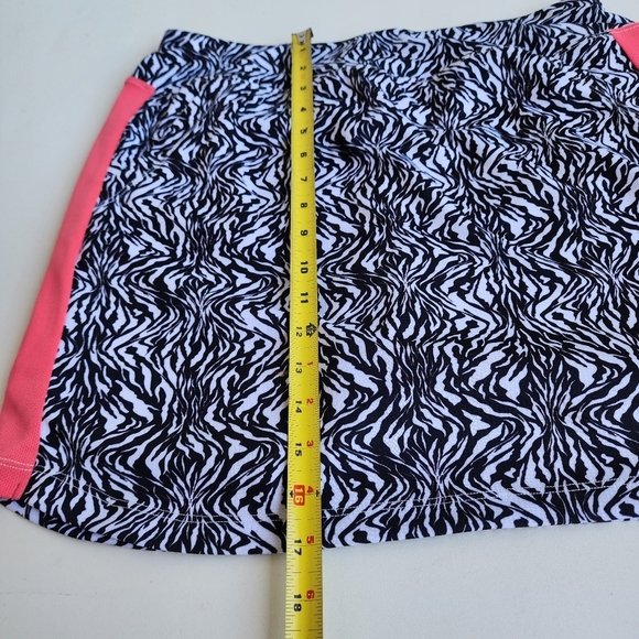 Mimosa Women's Black White Pink Golf Skirt Zebra Print Skort Stretch Sz M - Picture 8 of 11
